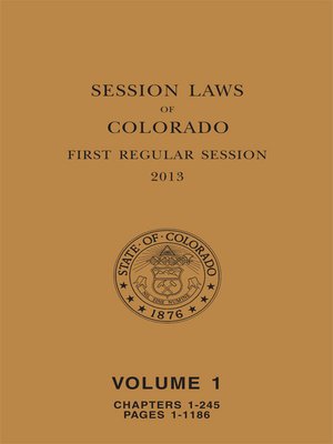 cover image of Colorado Session Laws
